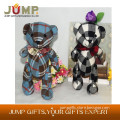 cheapest plush toy, Colorful Plaid bear doll toys keychain